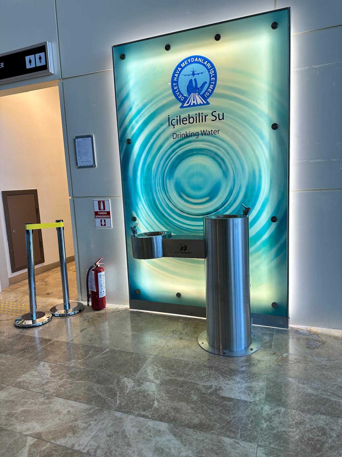 WATERSEA Sinop Havalimanı paslanmaz su sebili uygulaması