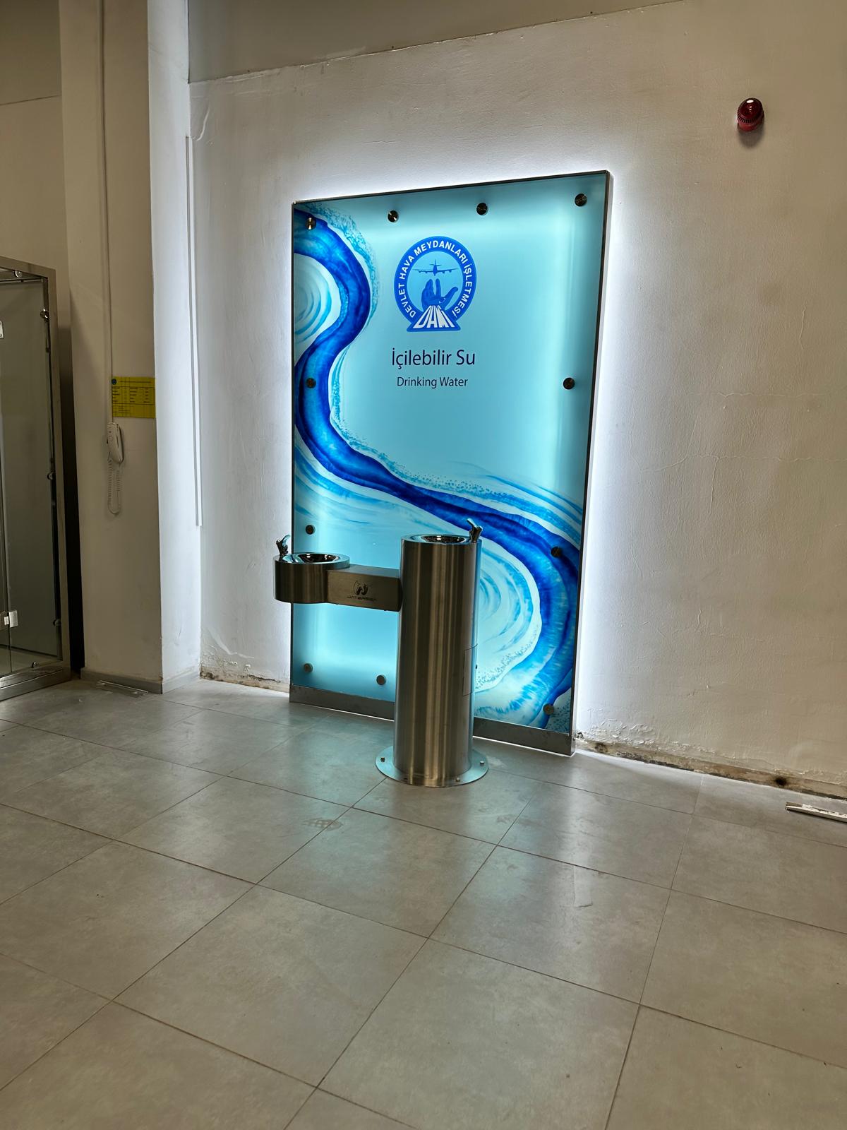 WATERSEA Isparta Süleyman Demirel Havalimanı içme suyu uygulaması