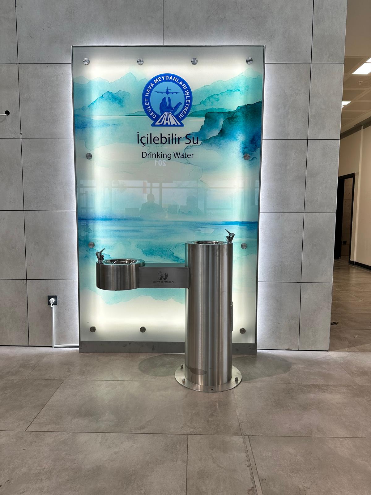 Kayseri Havalimanı yolcular için ücretsiz içme suyu sebili