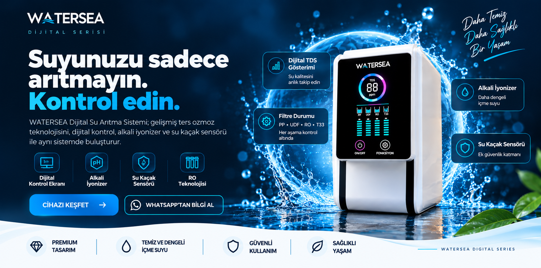 WATERSEA Dijital Su Arıtma Sistemi